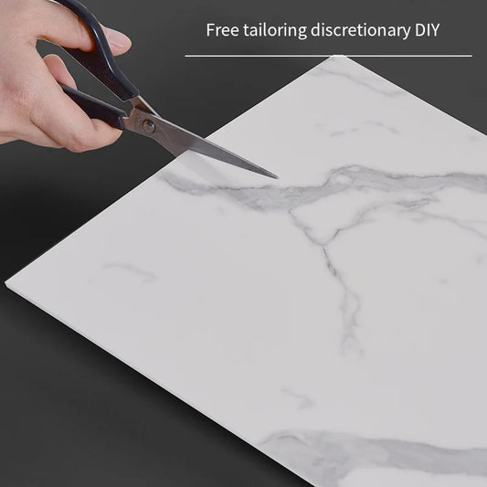30*30cm Imitation Tile 3D Marble Kitchen Waterproof Self-adhesive Wall Sticker Wall Decoration Bathroom Moisture-proof Wallpaper - MyLootWare