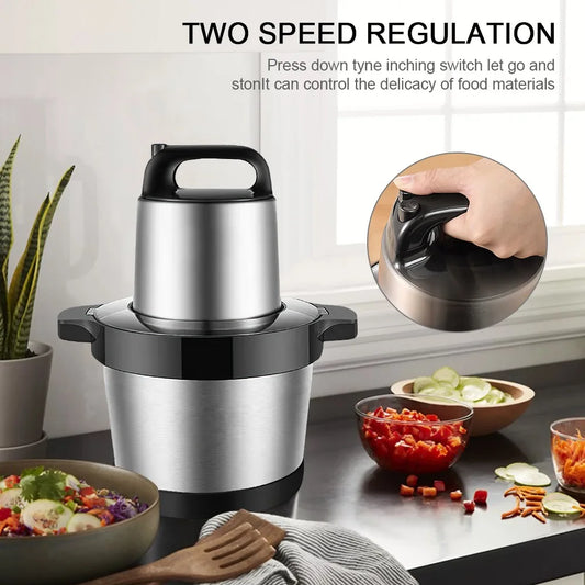 1000W Meat Grinder Kitchen Chopper 6L Electric Home Meat Grinders Stainless Steel Vegetable Food Processor Blender Mixer - MyLootWare