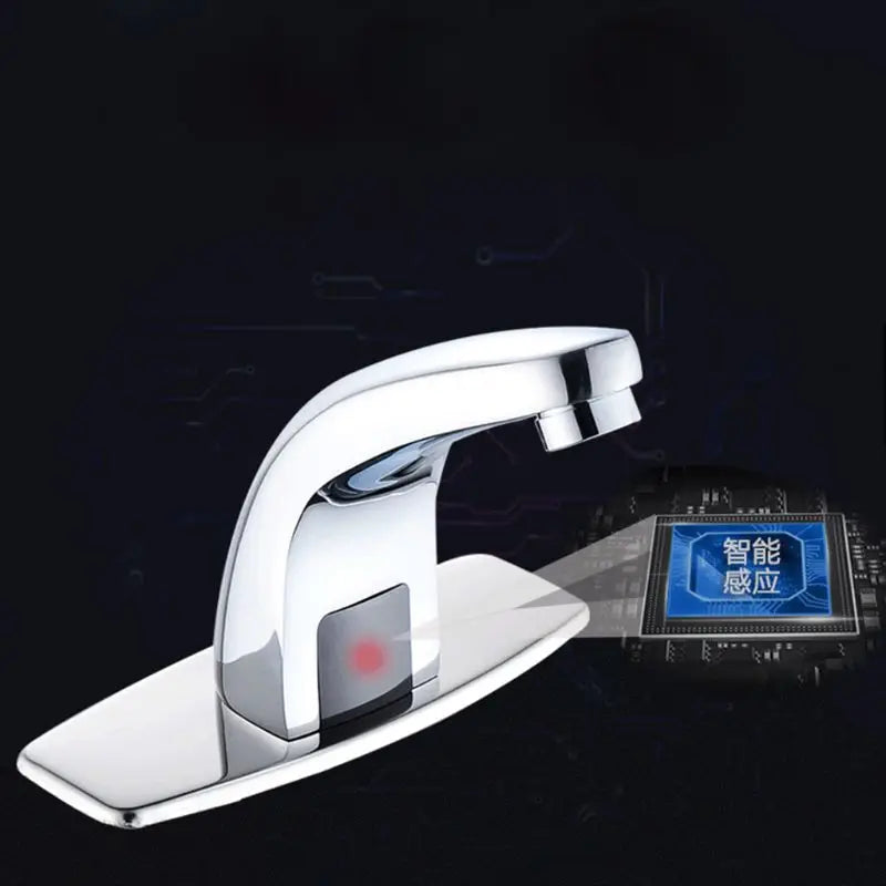 1 Set Infrared Sensor Faucet Automatic Touchless Sink Sensor Faucets Inductive Water Tap Kitchen Bathroom Deck Mounted Taps