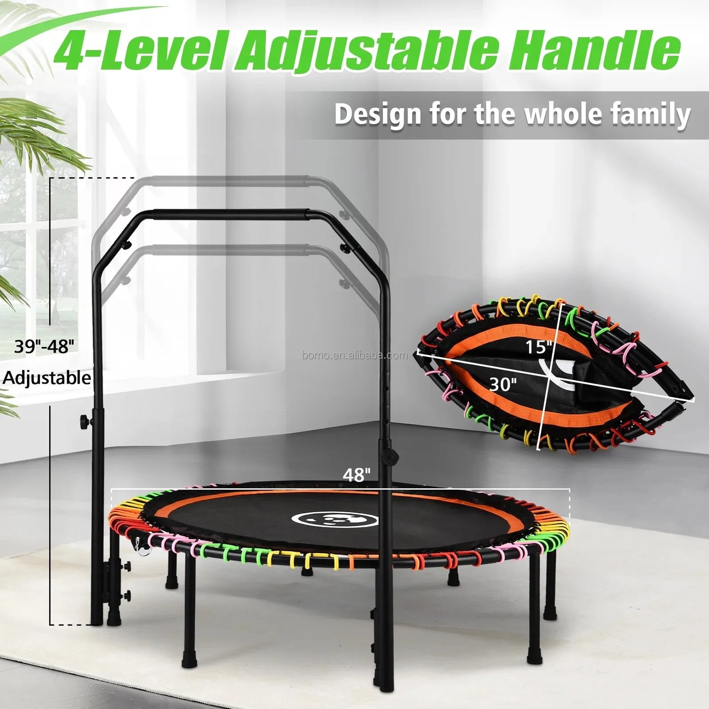 Zoshine 48-Inch Large Size Indoor Trampoline for