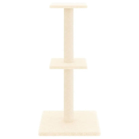 W2B VidaXL Modern Cream Cat Tree 28.7 in Tall