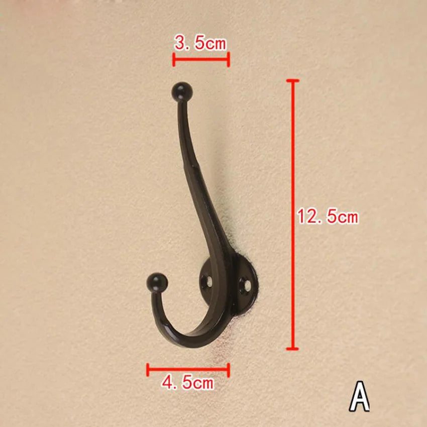 1pcs Vintage Bronze Wall Hook Coat Bag Towel Hat Hanger Robe Wall Hanging Hooks Home Bathroom Kitchen Door Anitque Racks Holder - MyLootWare