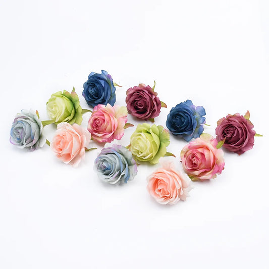 5/10 PCS Artificial Flower Silk Rose For Christmas Home garden Garlands Wall Party Wedding bridal bouquet Diy gift box Hot sales - MyLootWare