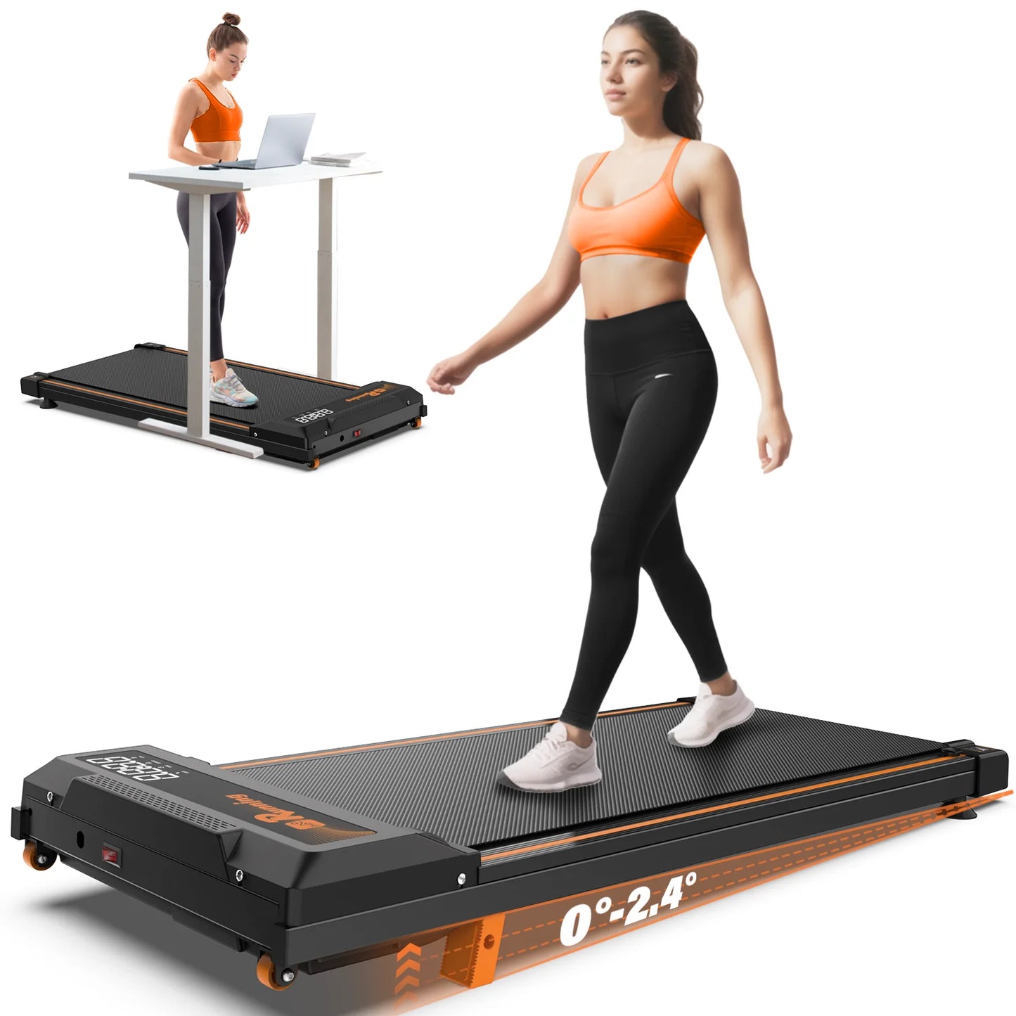 Walking Pad Treadmill Smart Fitness Exercise Foldable Electric Running Machine 2in1 Under Desk Treadmill Walking Pad