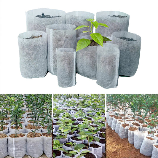 Biodegradable Nonwoven Fabric Nursery Plant Grow Bags Seedling Growing Planter Planting Pots Garden Eco-Friendly Ventilate Bag - MyLootWare