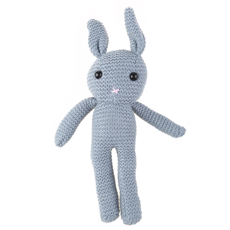 24cm Baby Crochet Bunny Sleeping Doll Toy Figure Stuffed Rabbit Children Interactive Knitted Doll Baby Girlfriend Party Gifts - MyLootWare