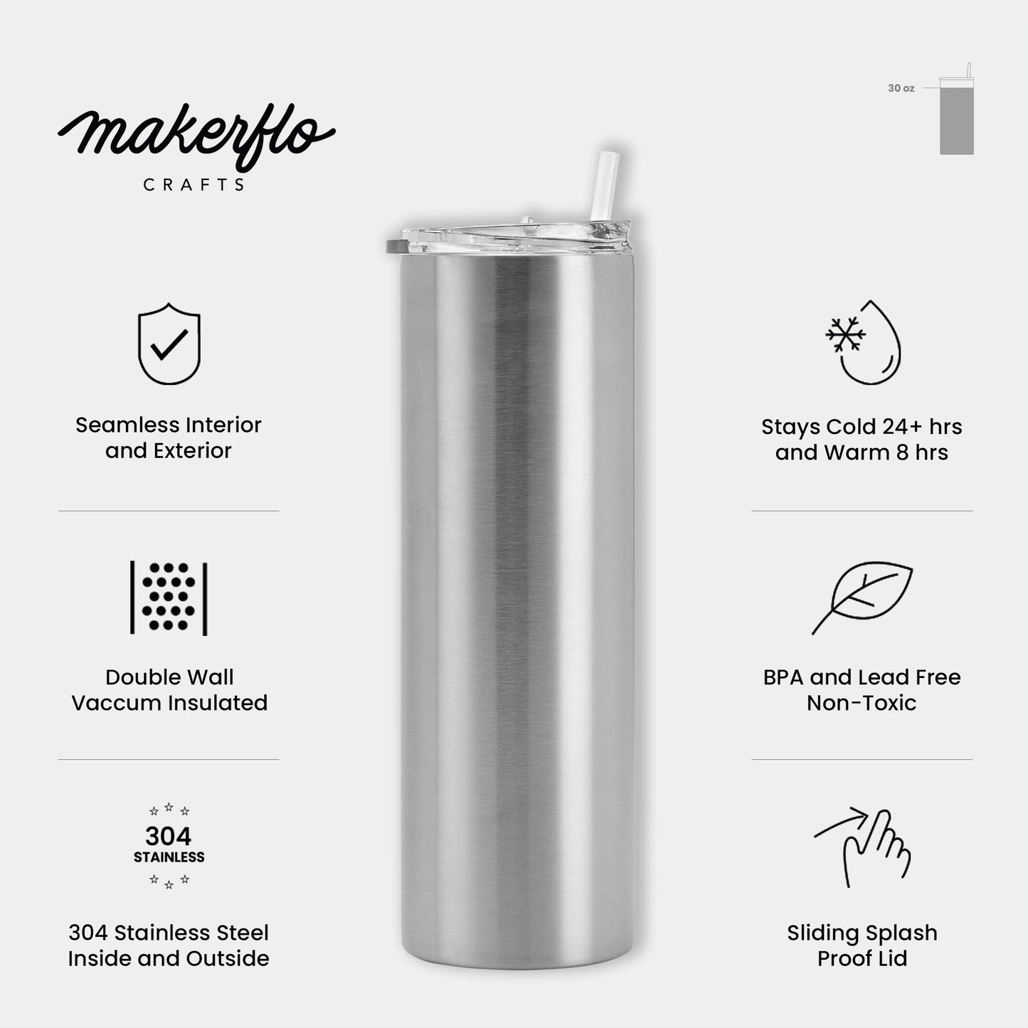 30oz Skinny Tumbler - MyLootWare