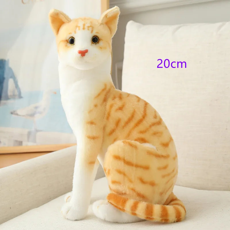 Cat Doll Pet Toys Stuffed Lifelike Siamese Cats Plush Toy simulation American Shorthair Cute Home Decor Gift For Girls birthday - MyLootWare