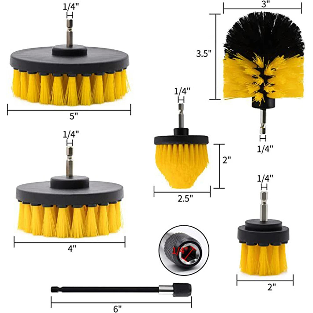 Drill Brush Attachment 6pcs/Set Power Scrubber