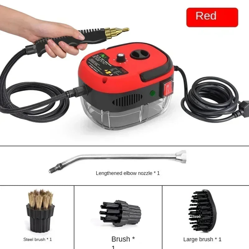 2500W High Pressure and Temperature Handhled Steam Cleaner Commercial Household Air Conditioner Kitchen Hood Car Jet Washer 220V