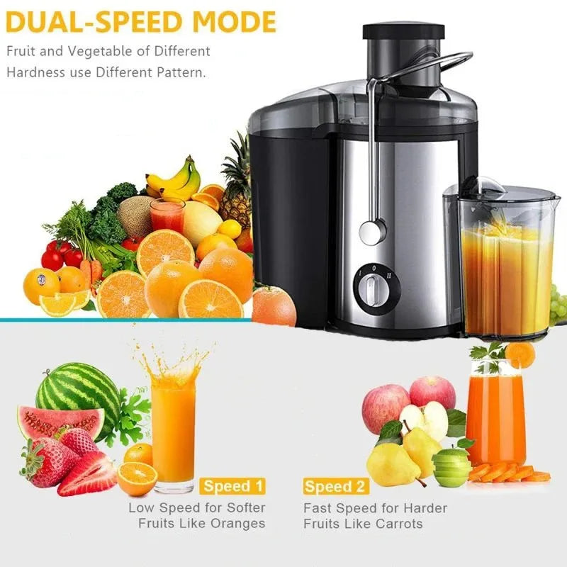 Juicer centrifugal Household large caliber electric juice machine residue separation vegetable Juicer EU/US