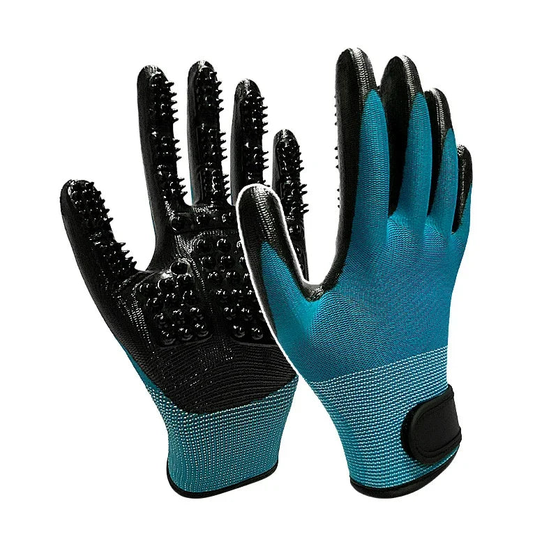 Pair of Pet Hair Grooming Gloves with Massage