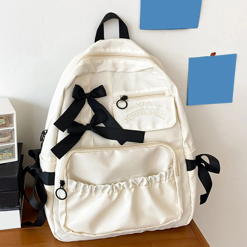 Backpacks Cute Backpack Women School Backpack for College Students College Style Bowknot Personality Kawaii Bags for Women Girls