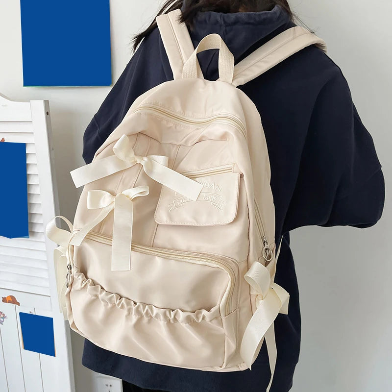 Backpacks Cute Backpack Women School Backpack for College Students College Style Bowknot Personality Kawaii Bags for Women Girls
