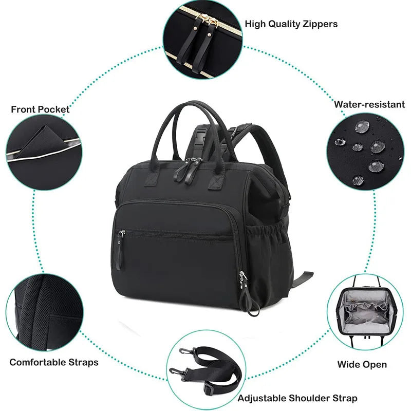 Large Capacity Diaper Bag Backpack for Women Totes Baby Diaper Nappy Bags Shoulder Cotton Ladies Maternity Shopping Bags