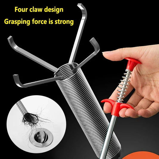 Plumbing Four-claw Hook Dredger Sewer Toilet Tool