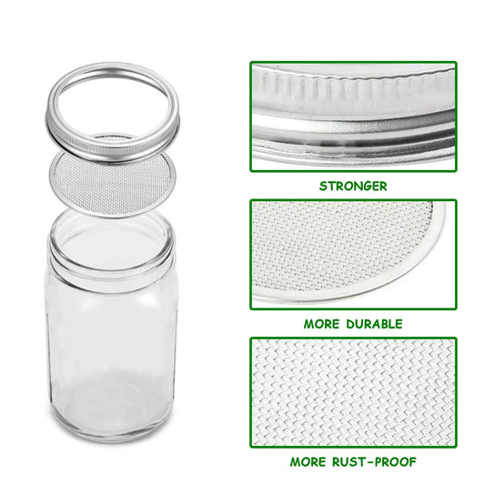 Seed Sprouting Jar Kit Durable Glass Bean Sprouts