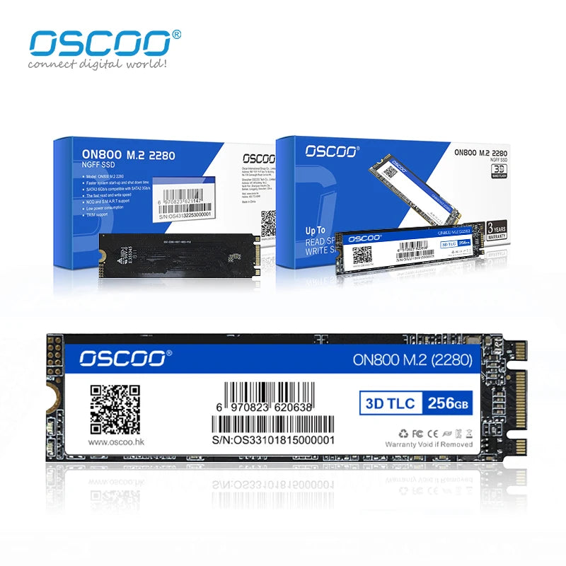 OSCOO SSD M.2 SATA3 2280 Internal Hard Drive 128GB