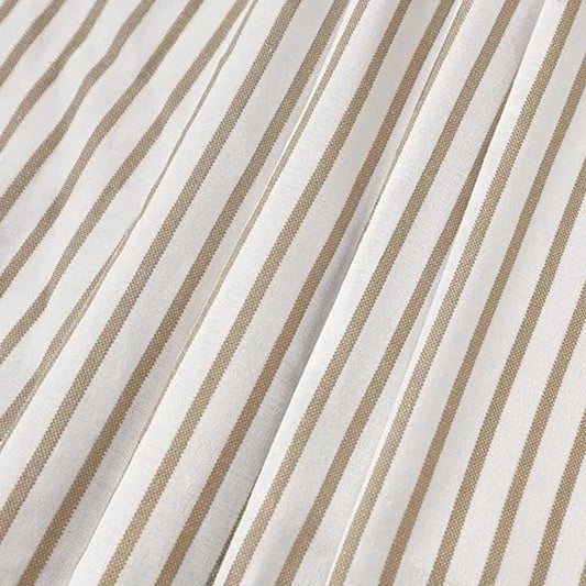 Button Stitched Hemline Shower Curtain Waterproof Cotton Linen Shower Curtain for Home Bathroom Hotel - MyLootWare