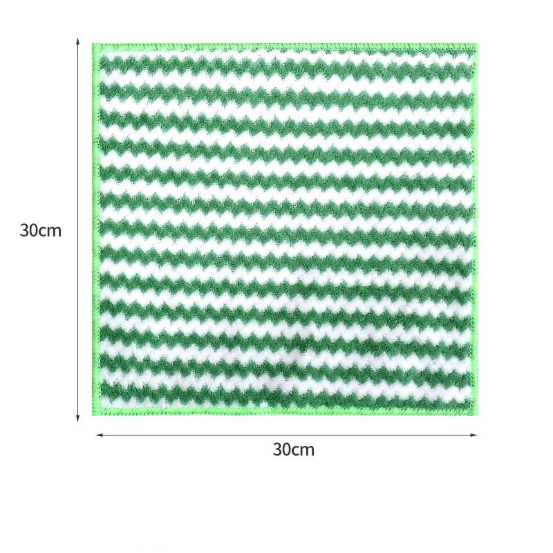 30x30cm 10/5/3PCS Kitchen Scouring Pad Towel Dishcloth Household Rags Gadget Microfiber Non-stick Oil Table Cleaning Cloth Wipe - MyLootWare