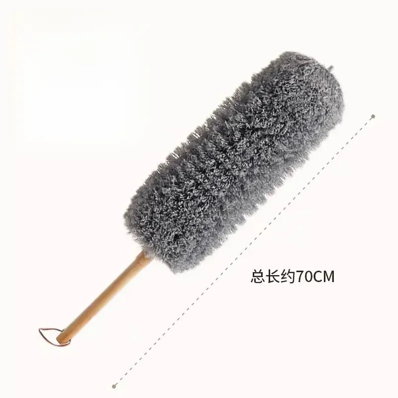 Anti-static yellow and grey wool duster brush,A good helper for home cleaning - MyLootWare