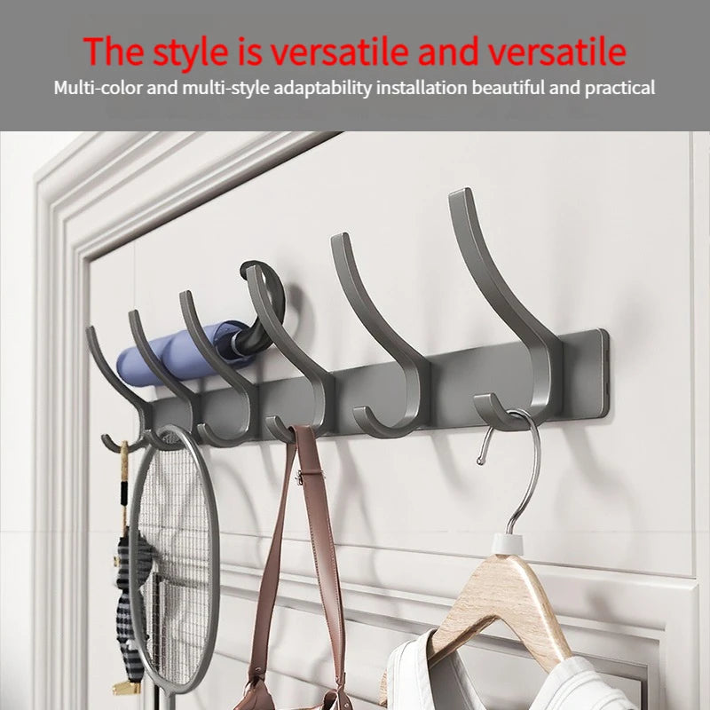 YUNJIEYA Black/White/Gun Grey Door hooks Clothes Hanger Storage Bedroom Clothes Hook Wall Hanging Kitchen Bathroom Accessories