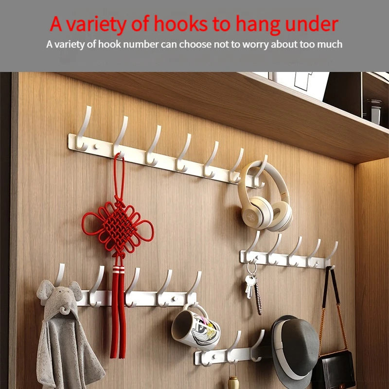 YUNJIEYA Black/White/Gun Grey Door hooks Clothes Hanger Storage Bedroom Clothes Hook Wall Hanging Kitchen Bathroom Accessories