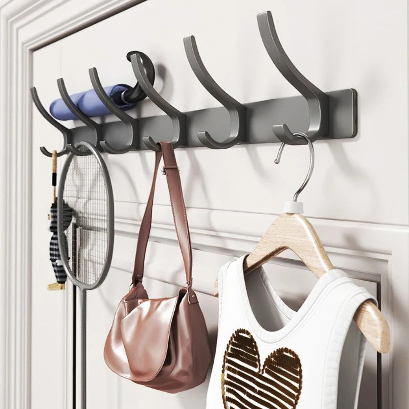 YUNJIEYA Black/White/Gun Grey Door hooks Clothes Hanger Storage Bedroom Clothes Hook Wall Hanging Kitchen Bathroom Accessories