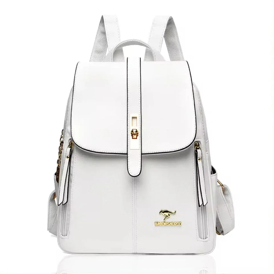 Women Large Capacity Backpack High Quality Leather