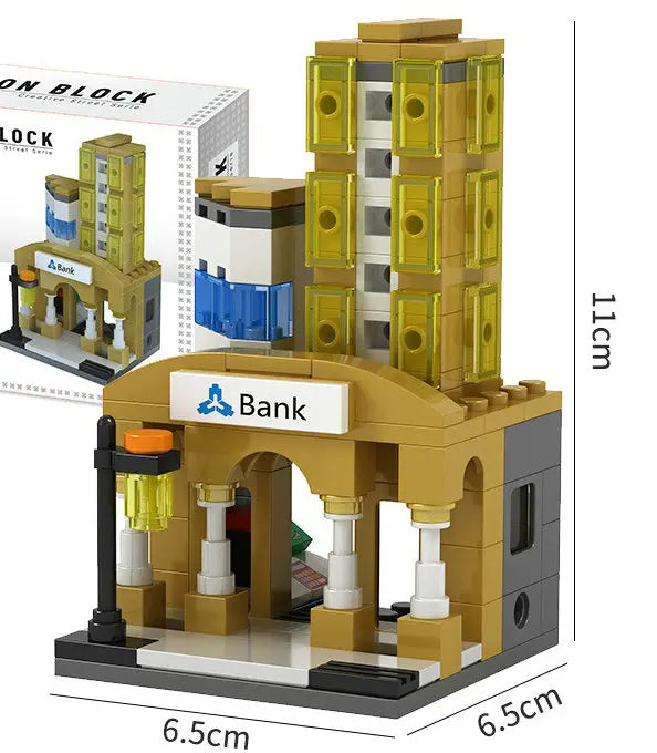 House Building Blocks Mini City Store Street View Snack Street Children's Toys Boys and Girls Gifts Compatible With Lego