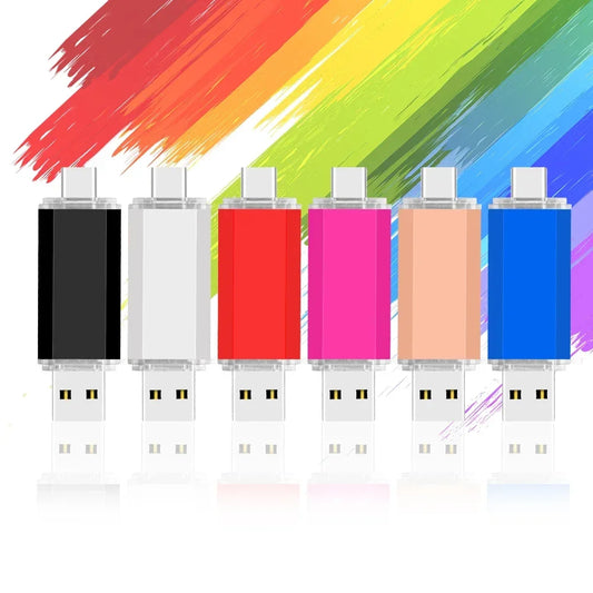 NEW Type-C 2 in 1 OTG 128GB High Speed Colorful
