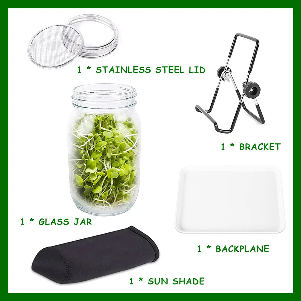 Seed Sprouting Jar Kit Durable Glass Bean Sprouts