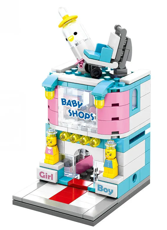 House Building Blocks Mini City Store Street View Snack Street Children's Toys Boys and Girls Gifts Compatible With Lego