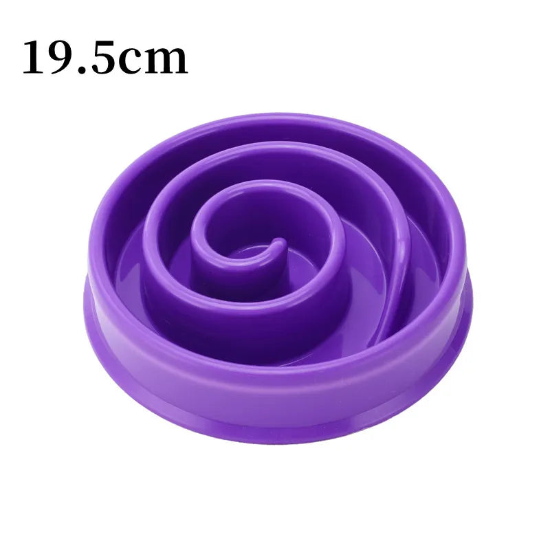 Pet Dog Slow Feeder Bowl Fun Non Slip Anti-Gulping