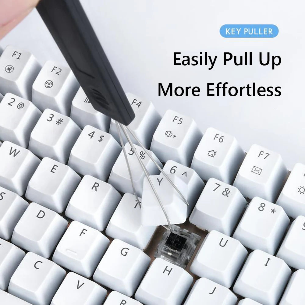 4PC Universal Keyboard Key Keycap Puller Remover for Cherry MX Keyboard Key Shaft Remover Keycap Puller Kit w/ Cleaning Brush