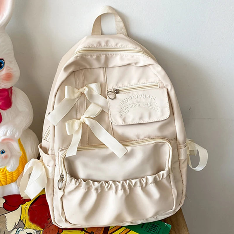 Backpacks Cute Backpack Women School Backpack for College Students College Style Bowknot Personality Kawaii Bags for Women Girls
