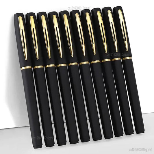 2/4/8/10/20/30/50Pcs Large Capacity Black Ink Gel Pen 0.5 0.7 1.0 Tip Refill Matte Handle Business Signature Writing Stationery - MyLootWare