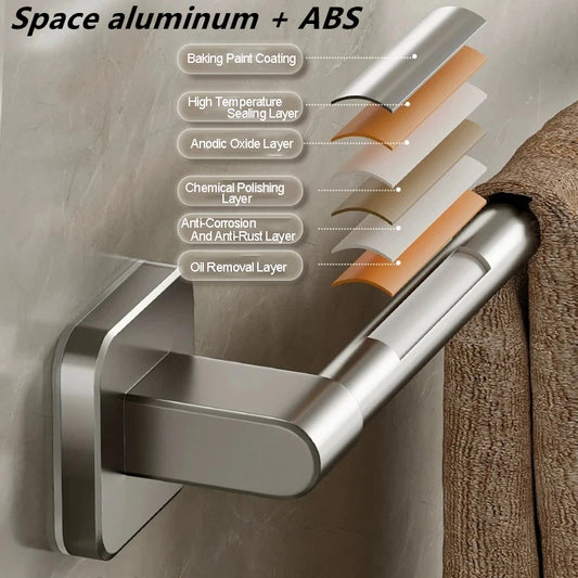 Wall Mounted Towel Holder & Slipper Rack