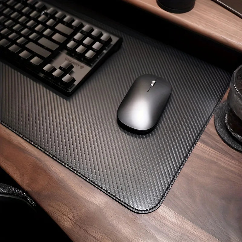 Carbon Fiber Texture Leather Mouse Pad Gaming Desk Mat Design Waterproof Large Mousepad for Keyboard and Computer Desk