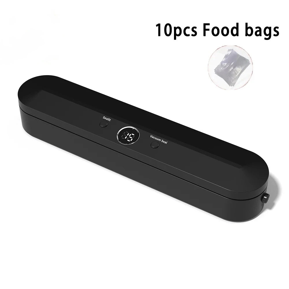 Automatic Vacuum Sealer Machine For Food Storage With 10pcs Free Food Saver Bags 220V Sealing Machine for Vacuum package - MyLootWare