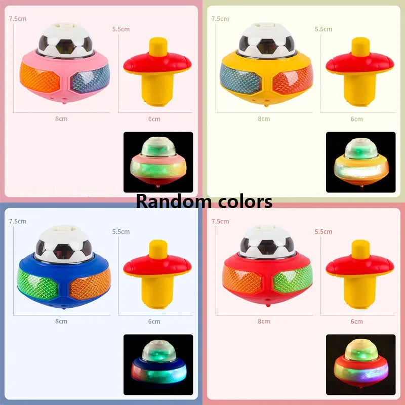 8cm Gyroscope Children Toys Music Luminous Magic Rotating Launch Cartoon Colorful Flashing Spinning Top Children Toys - MyLootWare