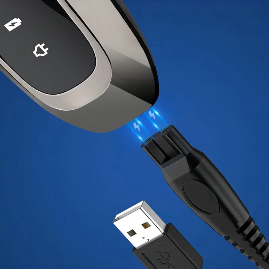 Professional men's electric shaver, with smooth