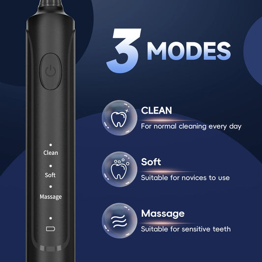 Electric Sonic Toothbrush for Adults with Heads