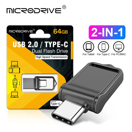 OTG Type C Pen Drive Mini Metal Usb Memory Stick