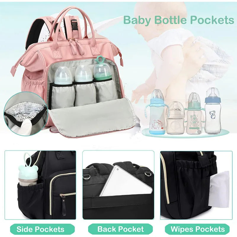 Large Capacity Diaper Bag Backpack for Women Totes Baby Diaper Nappy Bags Shoulder Cotton Ladies Maternity Shopping Bags