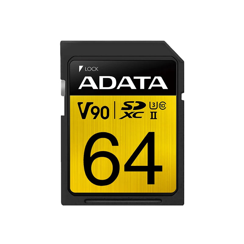 ADATA Premier ONE SDXC UHS-II U3 Class 10 Memory Card 64GB 128GB 256GB V90 3D NAND 4K 8K Ultra HD Up to 290MB/s Read SD Card - MyLootWare