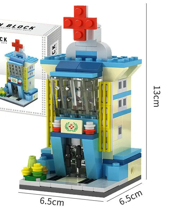 House Building Blocks Mini City Store Street View Snack Street Children's Toys Boys and Girls Gifts Compatible With Lego