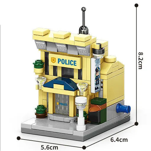 House Building Blocks Mini City Store Street View Snack Street Children's Toys Boys and Girls Gifts Compatible With Lego