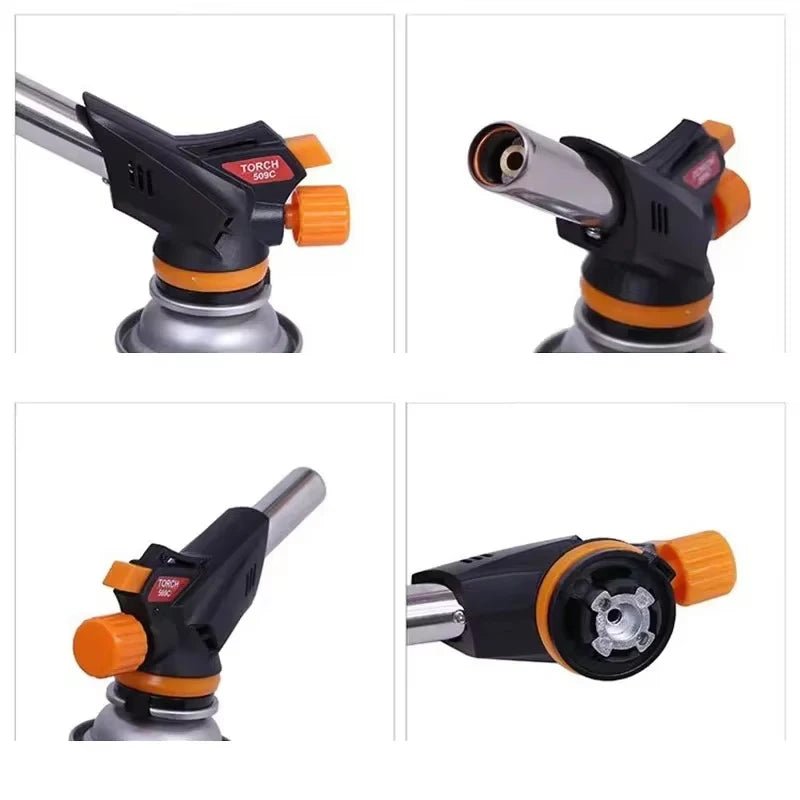 Welding Gas Torch Flame Gun Torch Cooking AutoIgnition Butane Gas Flame Gas Torch for BBQ Camping Cooking - MyLootWare