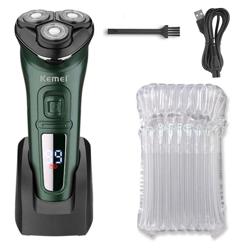 Kemei LCD Dislay Waterproof Electric Shaver For